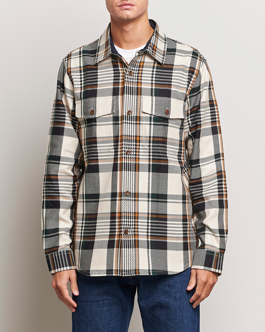 Heren | Overhemden | GANT | Heavy Twill Checked Overshirt Putty Multi