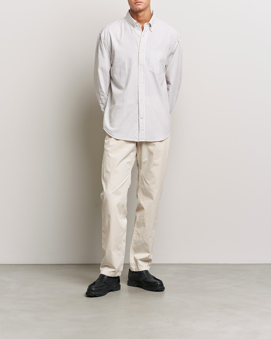 Homme | Chemises | GANT | Regular Fit Archive Oxford Striped Shirt Eggshell