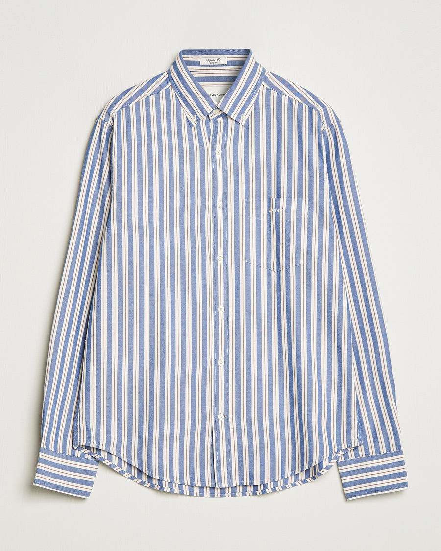 Homme | Chemises | GANT | Regular Fit Archive Oxford Striped Shirt College Blue
