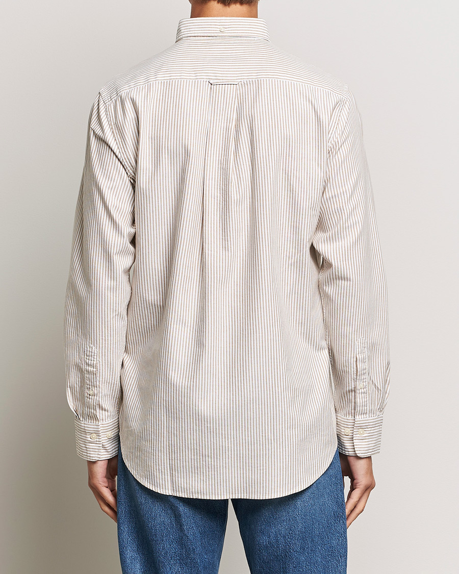 Homme | Chemises | GANT | Regular Fit Striped Oxford Shirt Woody Brown
