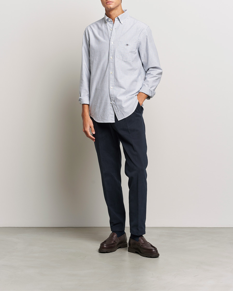 Homme | Chemises | GANT | Regular Fit Striped Oxford Shirt Persien Blue