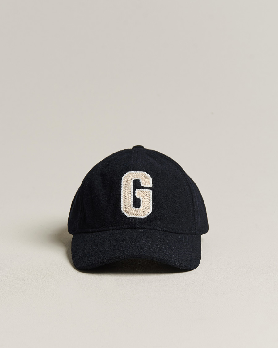 Homme | GANT Badge Wool Cap Evening Blue | GANT | Badge Wool Cap Evening Blue