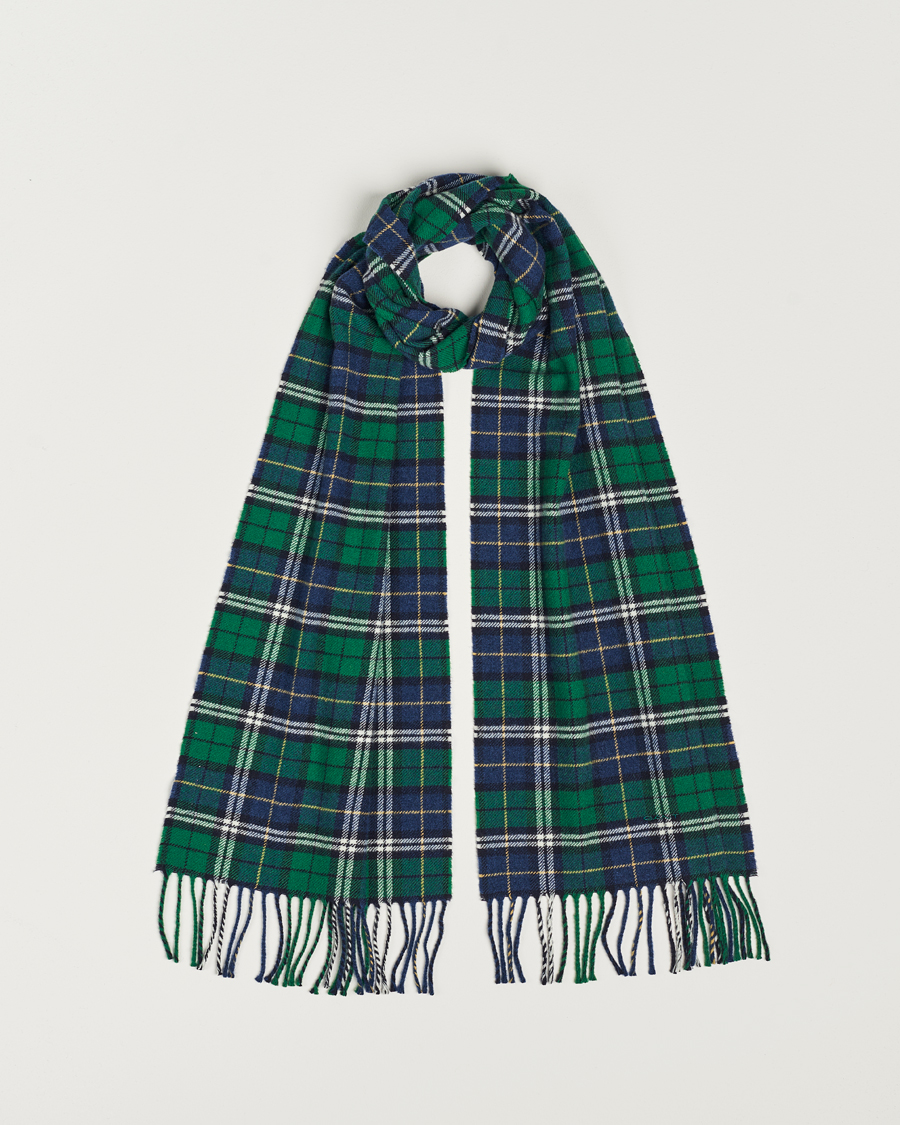 Heren | GANT Wool Multi Checked Scarf Forest Green | GANT | Wool Multi Checked Scarf Forest Green