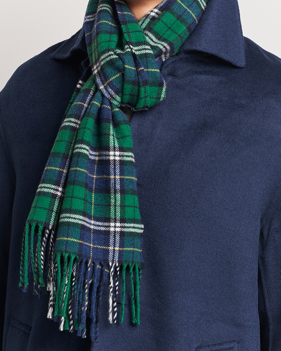 Heren | GANT Wool Multi Checked Scarf Forest Green | GANT | Wool Multi Checked Scarf Forest Green