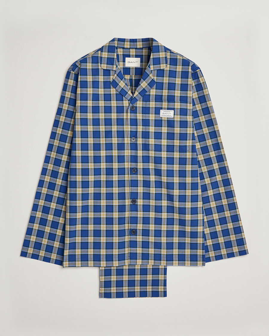 Heren | Pyjama's en gewaden | GANT | Checked Pyjama Set College Blue