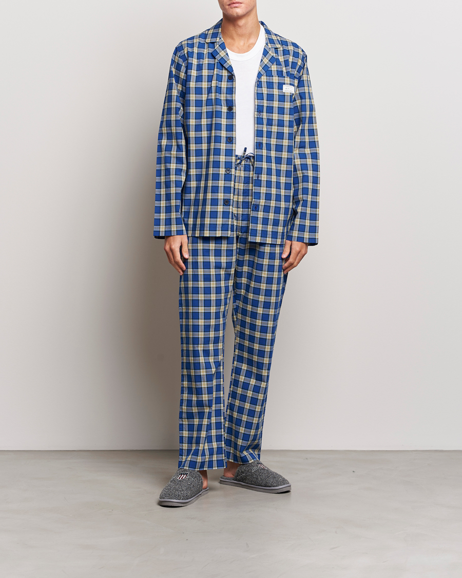 Heren | Pyjama's en gewaden | GANT | Checked Pyjama Set College Blue