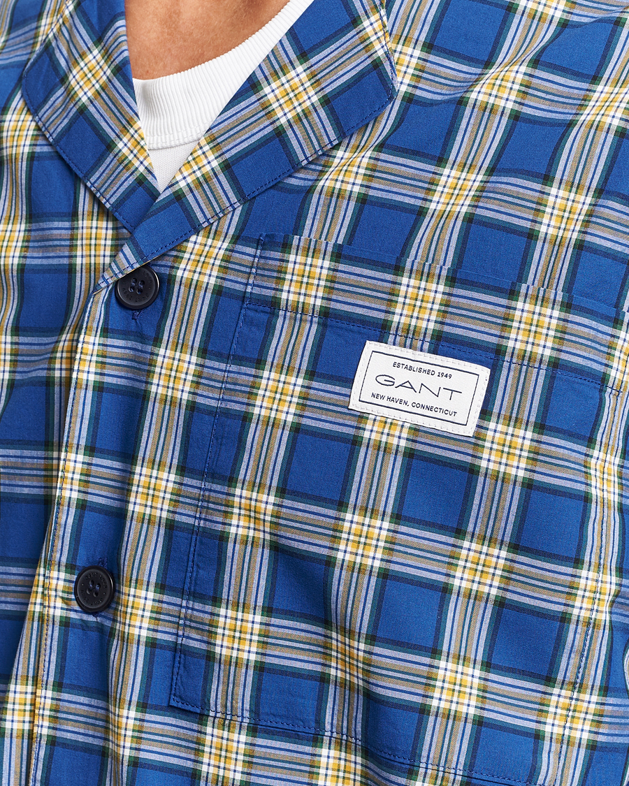 Heren | Pyjama's en gewaden | GANT | Checked Pyjama Set College Blue