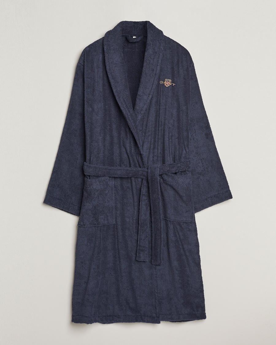 Homme | GANT Archive Shield Terry Robe Evening Blue | Gant | Archive Shield Terry Robe Evening Blue
