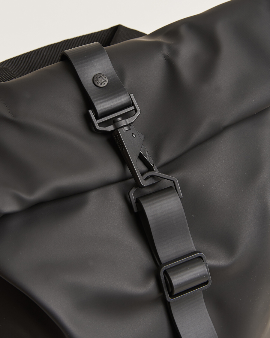 Heren | Tassen | RAINS | Rolltop Rucksack Black