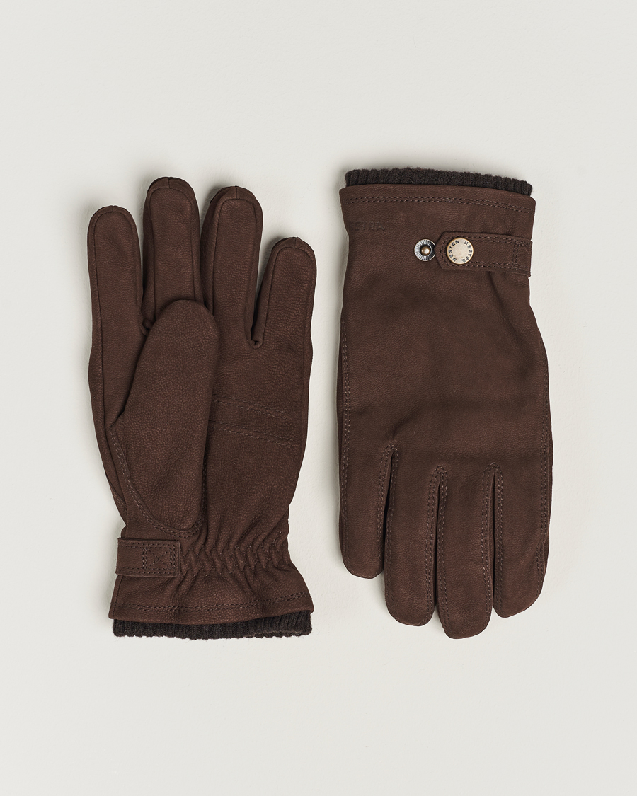 Heren | Handschoenen | Hestra | Bergvik Fleece Liner Buckle Nubuck Glove Espresso
