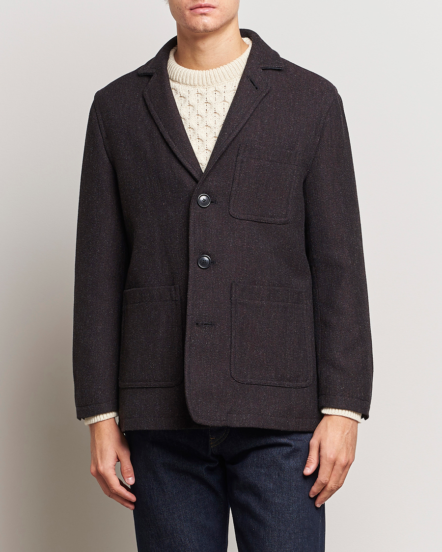 Heren | Jassen | Gloverall | Wool Worker Shirt Jacket Mulberry