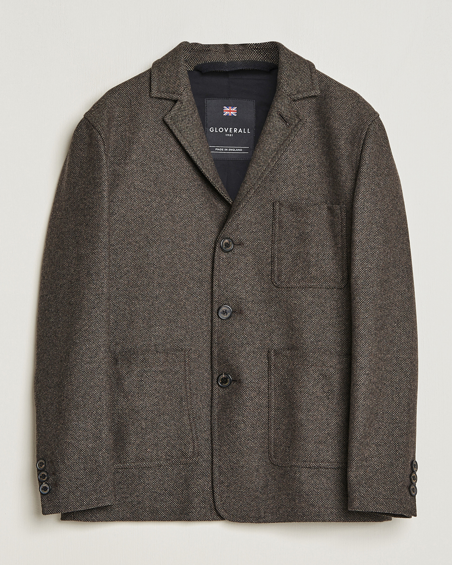 Homme | Manteaux Et Vestes | Gloverall | Wool Worker Shirt Jacket Black/White