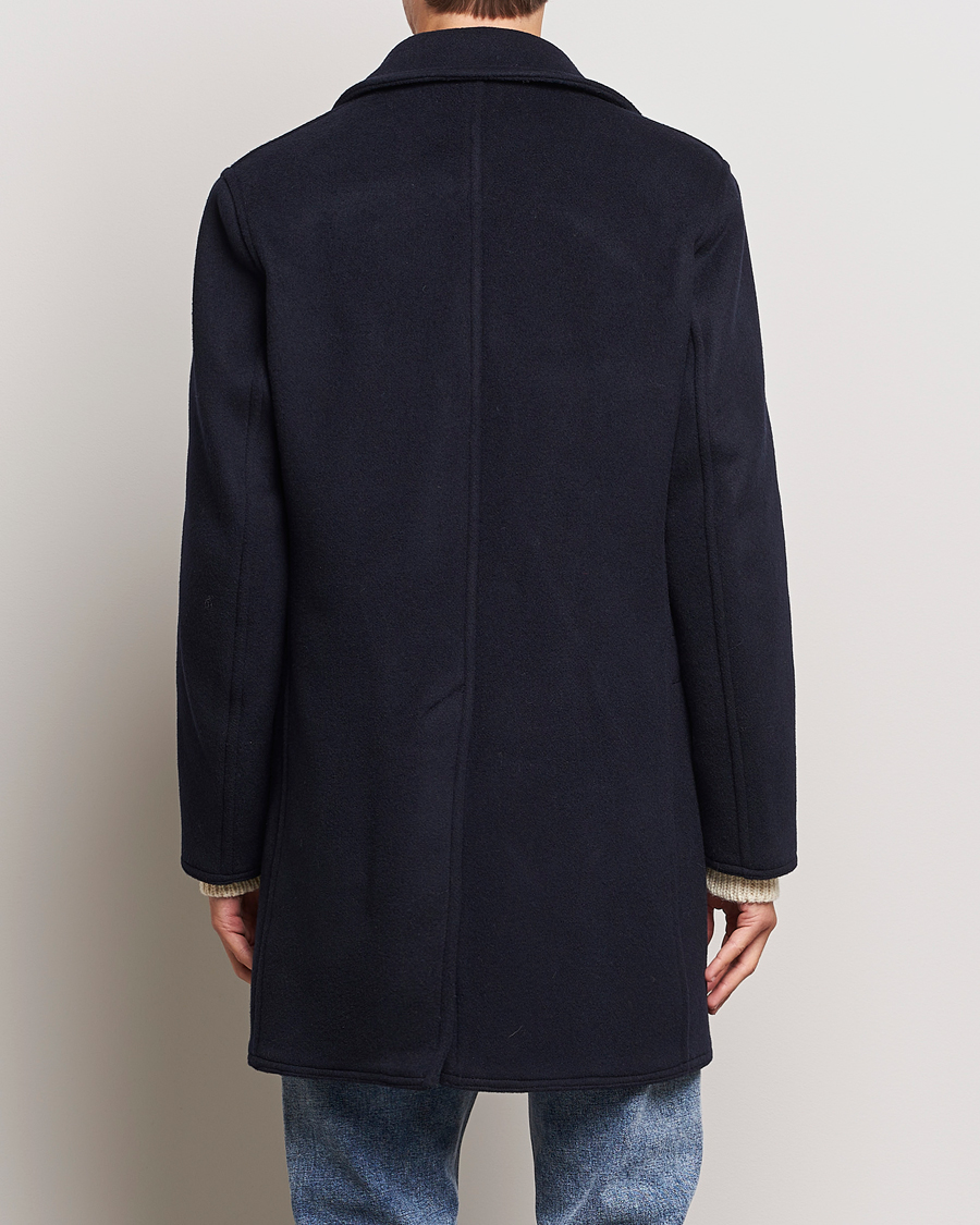 Homme | Manteaux Et Vestes | Gloverall | Churchill Long Reefer Peacoat Navy Royal