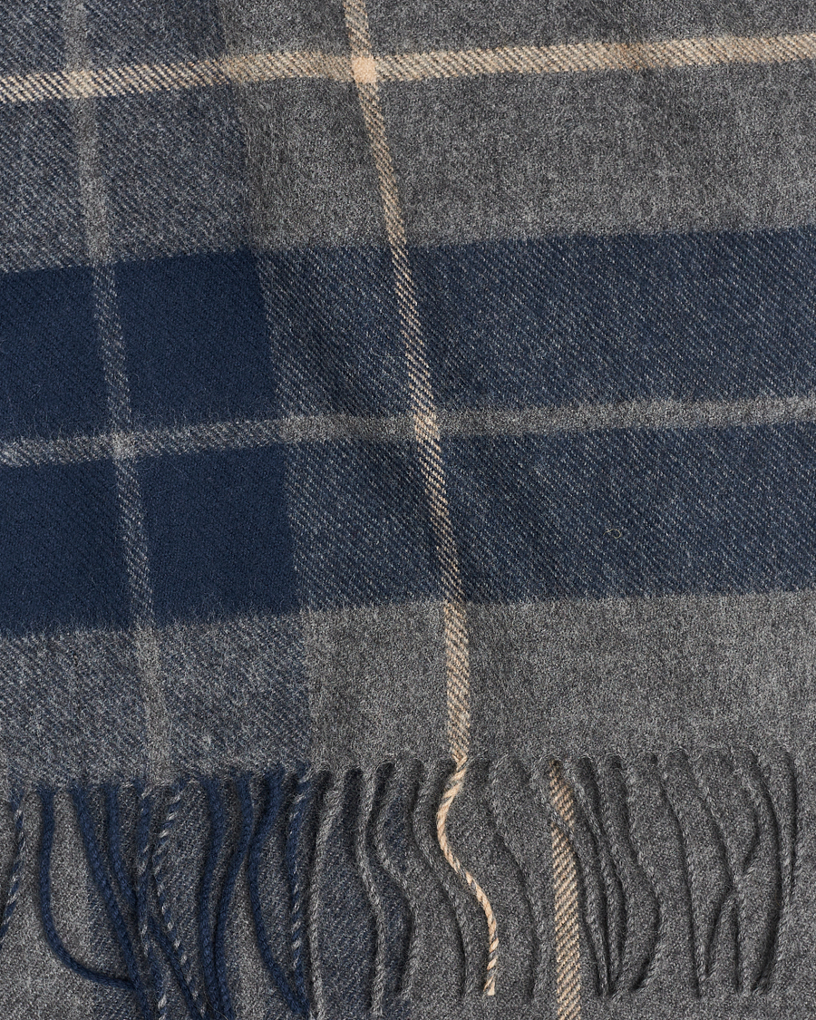 Homme | Gloverall Lambswool Scarf Grey Check | Gloverall | Lambswool Scarf Grey Check