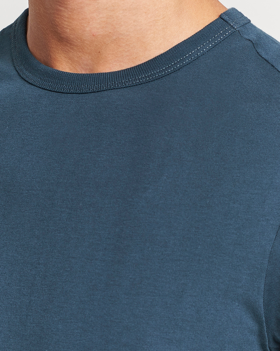 Homme | T-shirts | Merz b. Schwanen | 1950s Classic Loopwheeled T-Shirt Mineral Blue