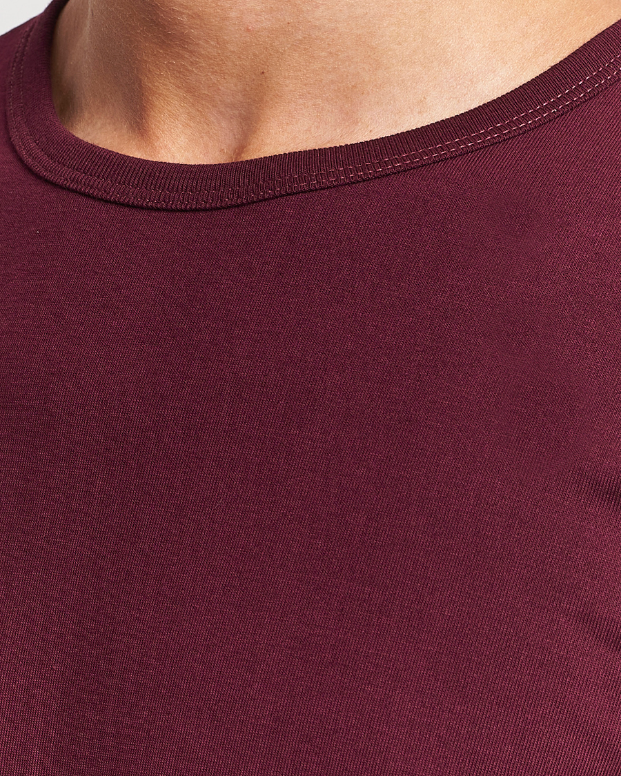 Homme | T-shirts | Merz b. Schwanen | 1950s Classic Loopwheeled Longsleeve T-Shirt Ruby Red