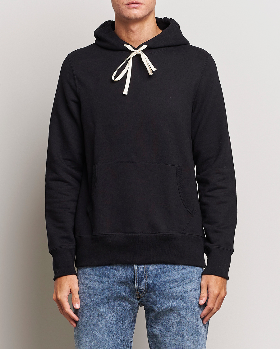 Homme | Pulls Et Tricots | Merz b. Schwanen | Cotton Loopwheeled Hoodie Black