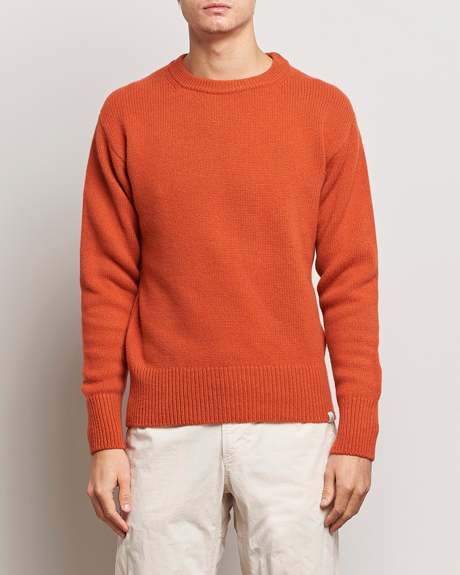 Homme | Pulls Et Tricots | Merz b. Schwanen | Cashmere/Merino Pullover Rust