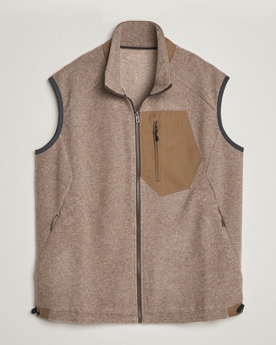Homme | Manteaux Et Vestes | SEASE | Explorer Cashmere Fleece Vest Oyster