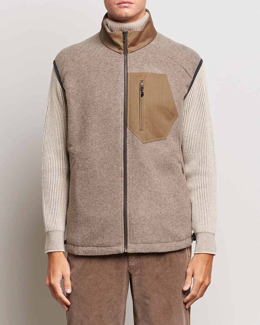 Heren | Jassen | SEASE | Explorer Cashmere Fleece Vest Oyster