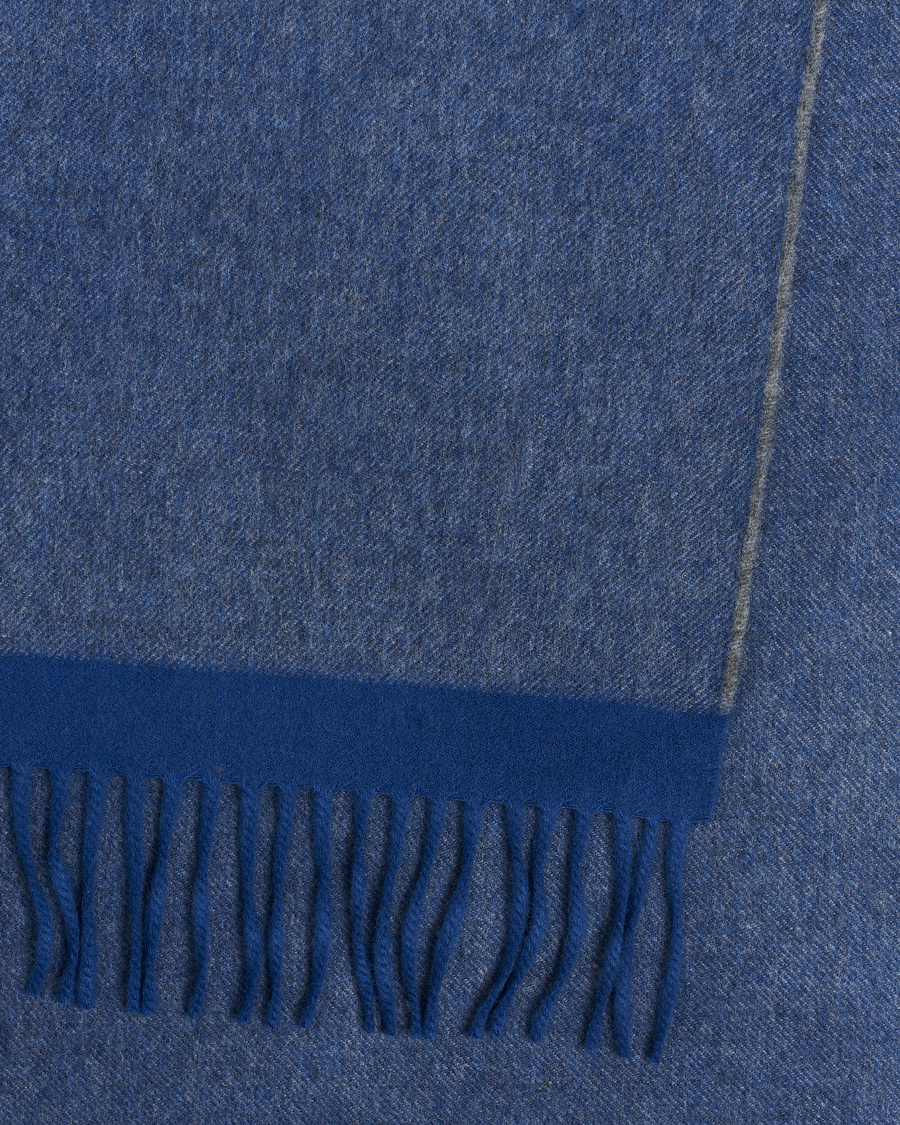 Heren | Begg & Co Solid Board Wool/Cashmere Scarf Blue Grey | Begg & Co | Solid Board Wool/Cashmere Scarf Blue Grey