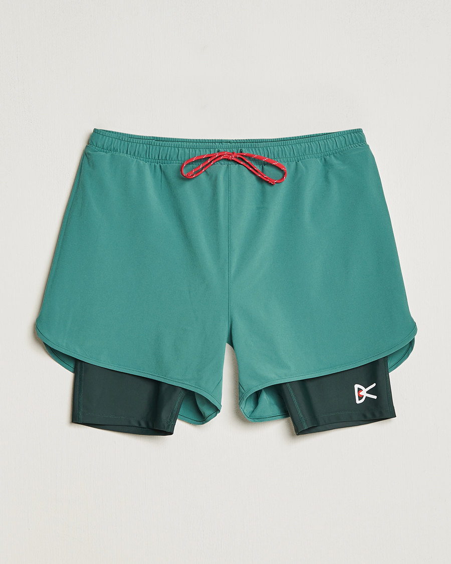Homme | Shorts | District Vision | Layered Pocketed Trail Shorts Pine