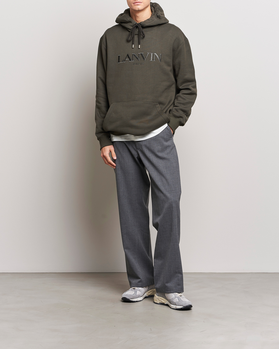 Homme | Pulls Et Tricots | Lanvin | Oversized Logo Hoodie Loden