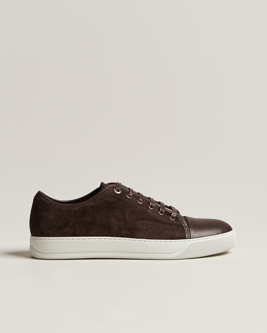 Homme | Lanvin Nappa Cap Toe Sneaker Espresso | Lanvin | Nappa Cap Toe Sneaker Espresso