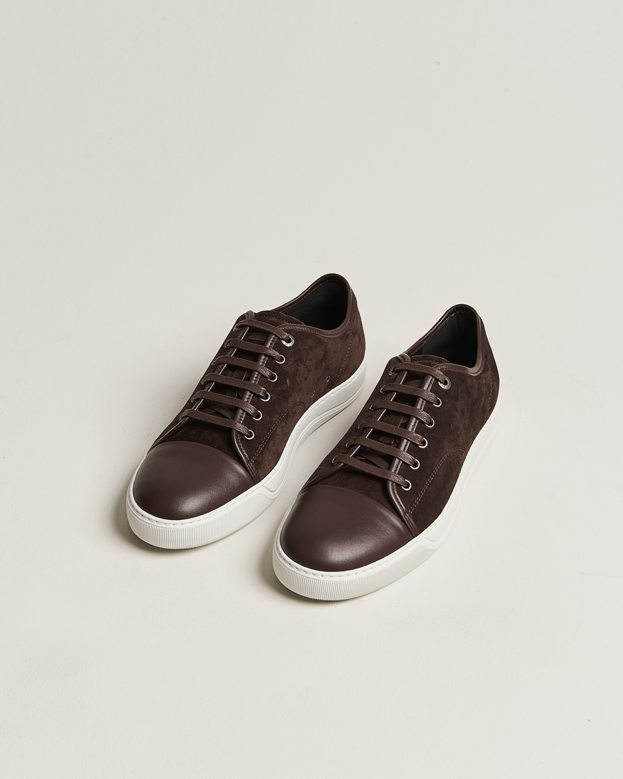 Homme | Lanvin Nappa Cap Toe Sneaker Espresso | Lanvin | Nappa Cap Toe Sneaker Espresso