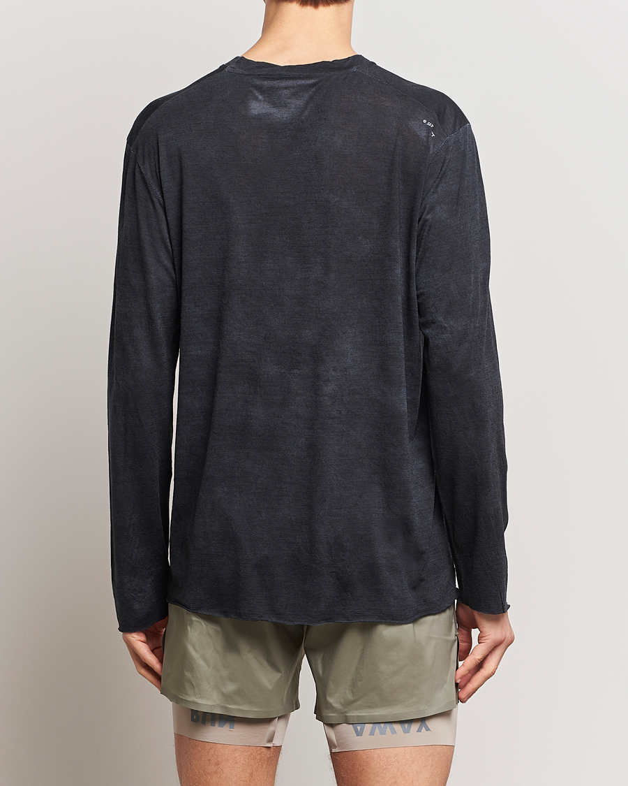 Homme | T-shirts | Satisfy | CloudMerino Long Sleeve T-Shirt Batik Black
