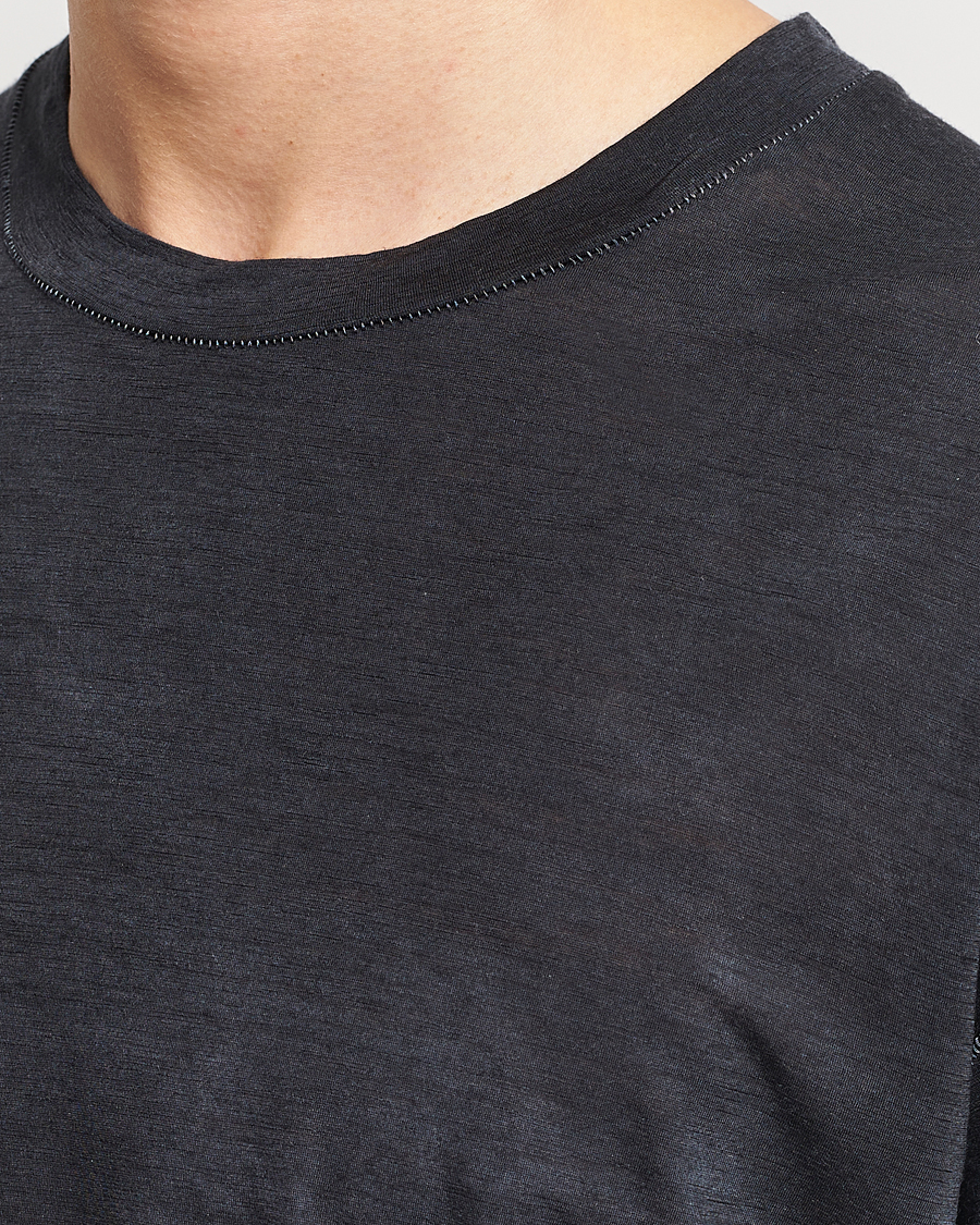 Homme | T-shirts | Satisfy | CloudMerino Long Sleeve T-Shirt Batik Black