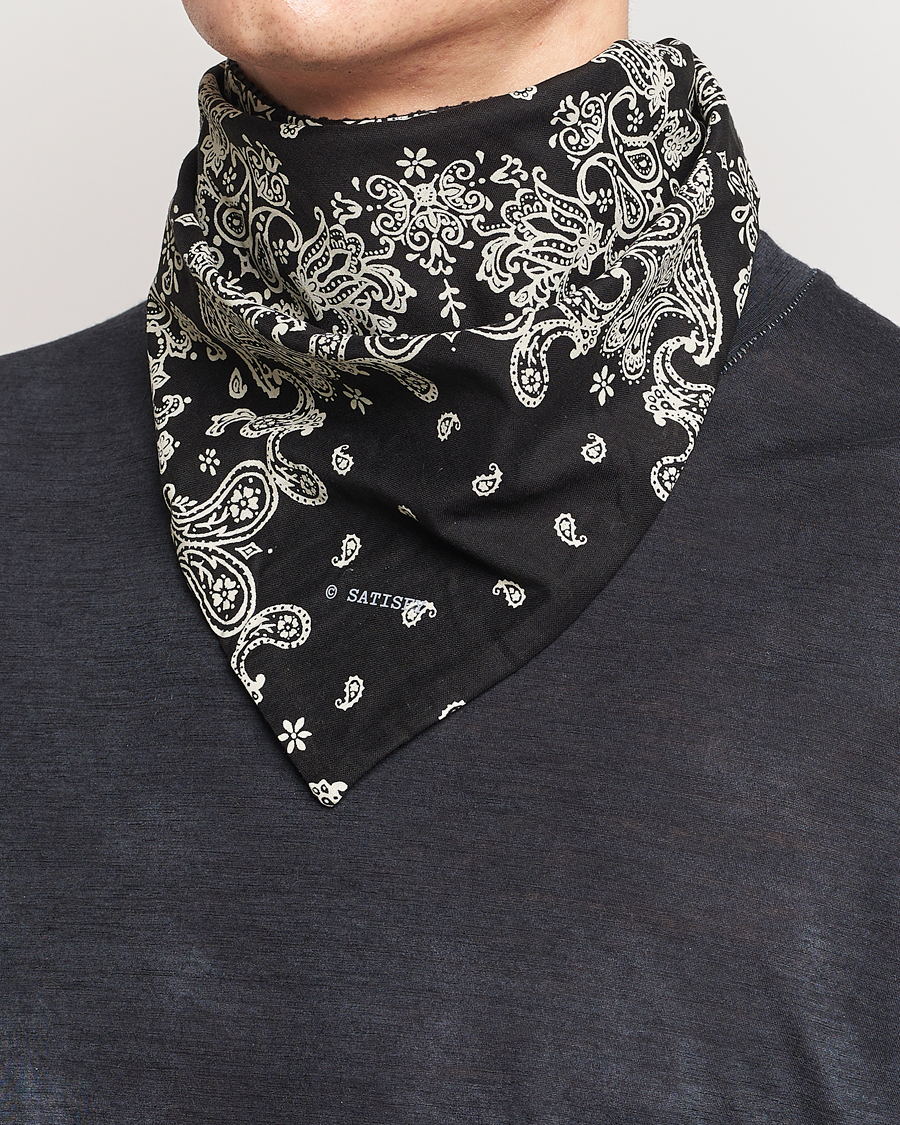 Homme | Satisfy Japanese Cotton Bandana Black | Satisfy | Japanese Cotton Bandana Black