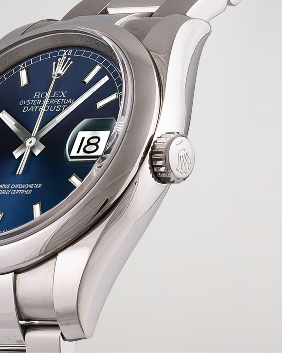 Homme | Rolex Pre-Owned Datejust 116200 Oyster Perpetual Steel Black Steel Blue | Rolex Pre-Owned | Datejust 116200 Oyster Perpetual Steel Black Steel Blue