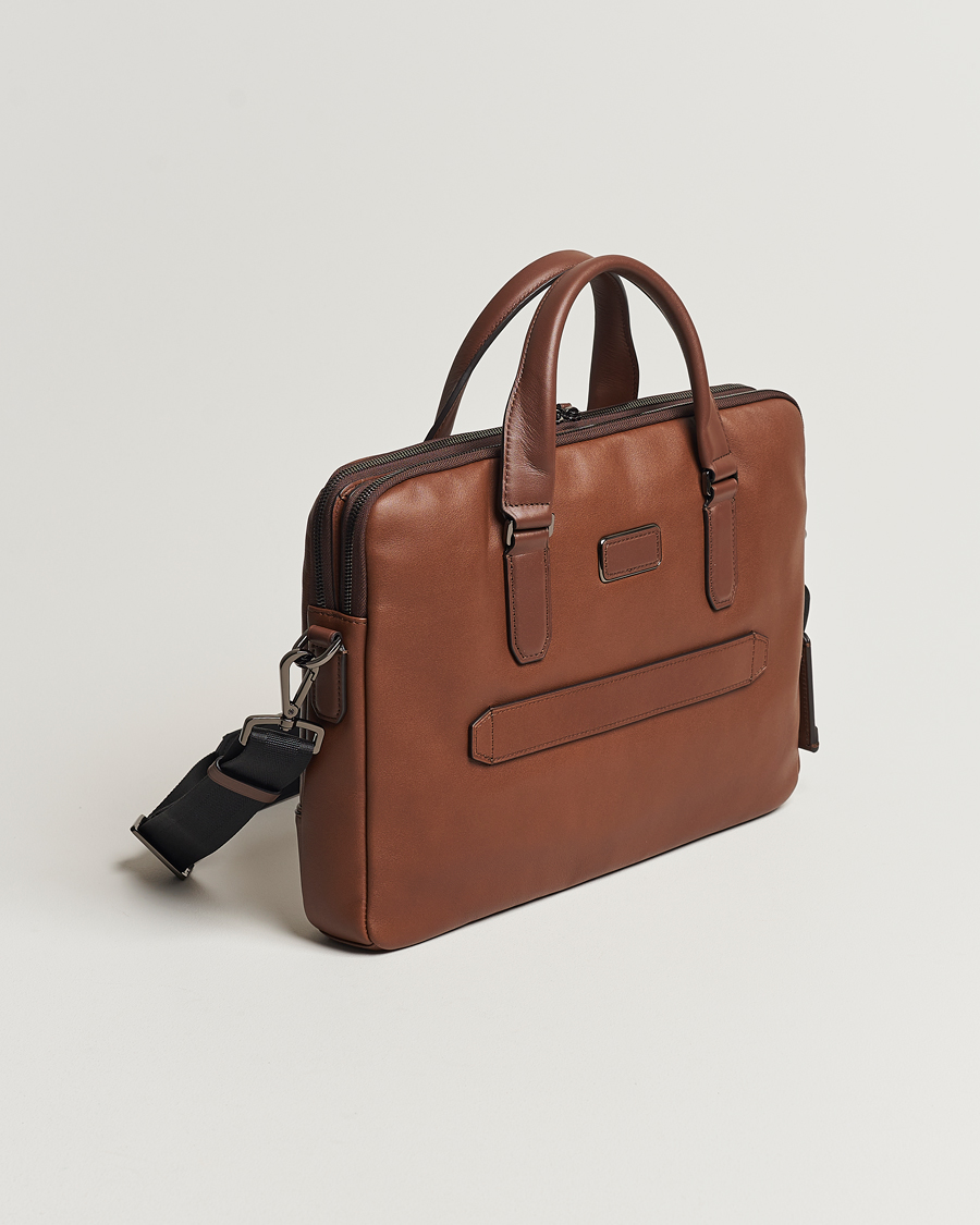 Heren | Tassen | TUMI | Harrison Sycamore Slim Leather Brief Cognac