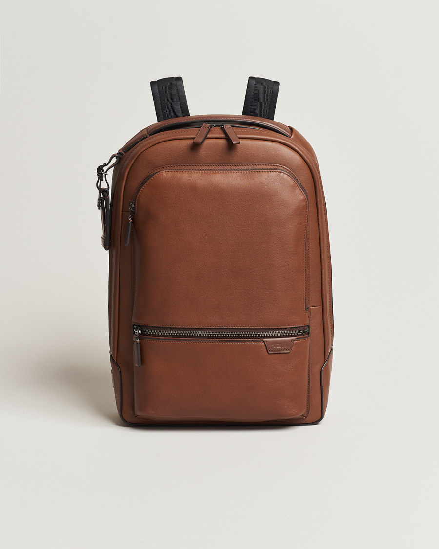 Heren | Tassen | TUMI | Harrison Bradner Leather Backpack Cognac
