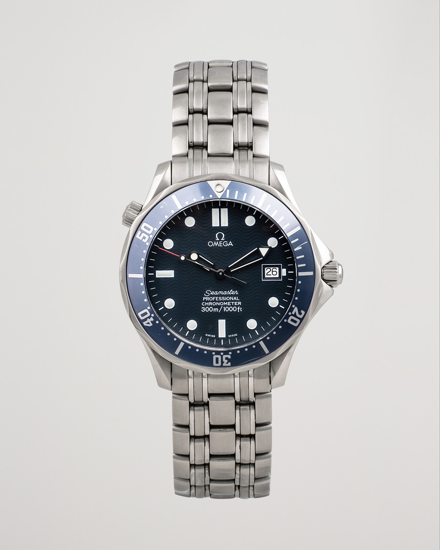 Heren | Omega Pre-Owned Seamaster Diver 300M 25318000 Steel Blue | Omega Pre-Owned | Seamaster Diver 300M 25318000 Steel Blue