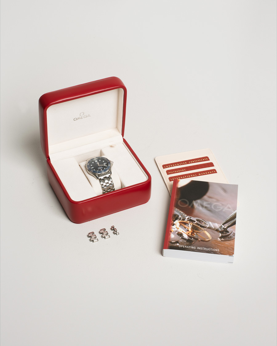 Heren | Omega Pre-Owned Seamaster Diver 300M 25318000 Steel Blue | Omega Pre-Owned | Seamaster Diver 300M 25318000 Steel Blue