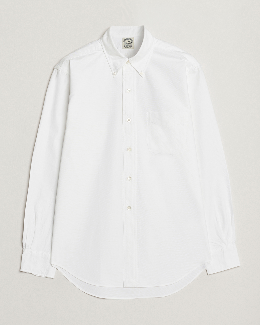 Homme | Chemises | Kamakura Shirts | Vintage Ivy Oxford Button Down Shirt White