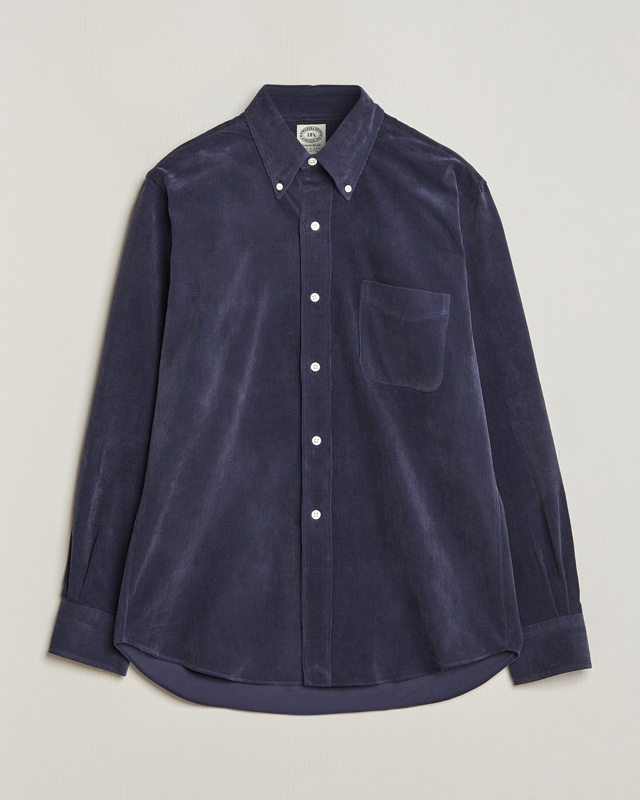 Homme | Chemises | Kamakura Shirts | Vintage Ivy Japanese Corduroy Shirt Navy