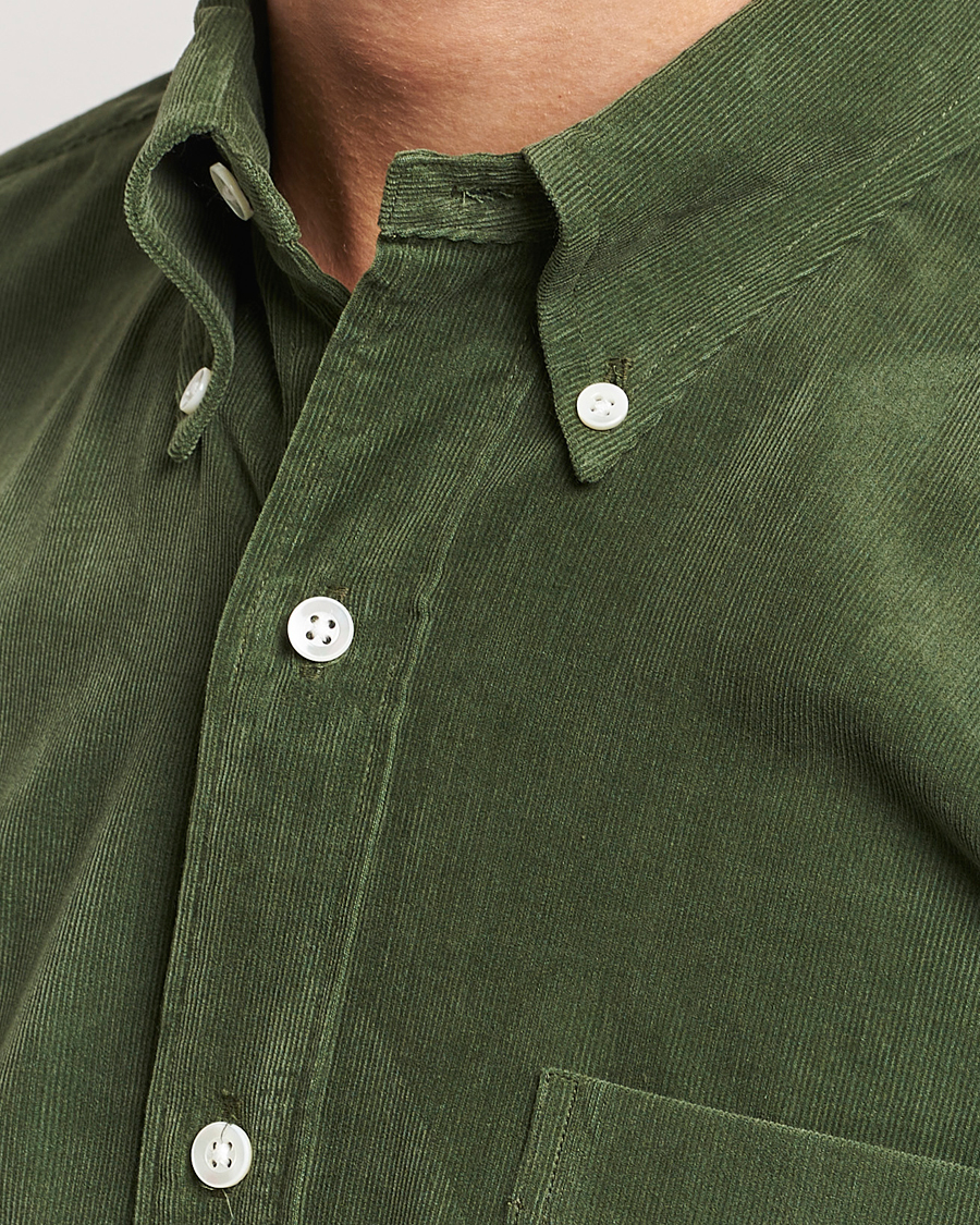 Heren | Overhemden | Kamakura Shirts | Vintage Ivy Japanese Corduroy Shirt Green