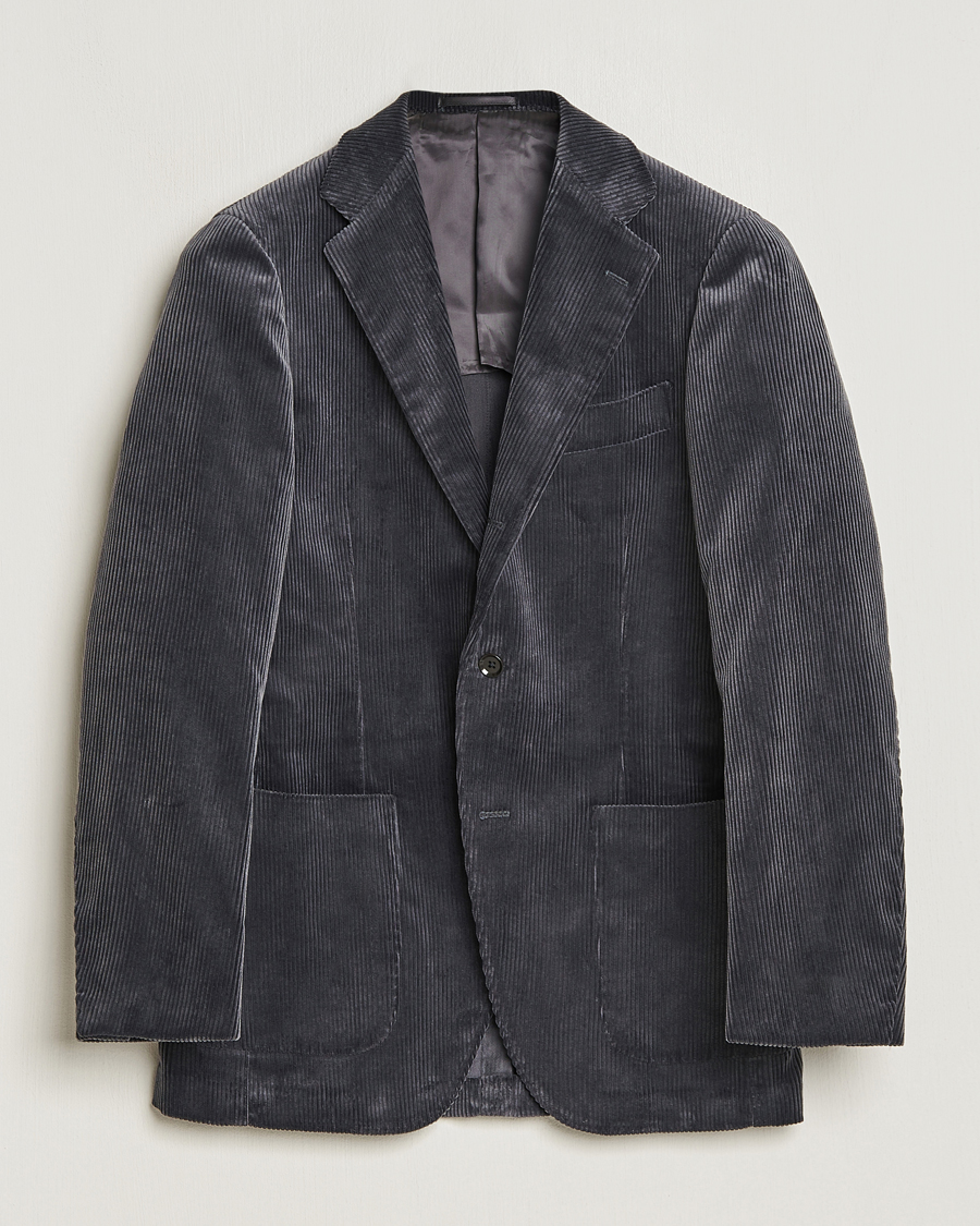 Heren | Blazers | Beams F | Corduroy Blazer Charcoal