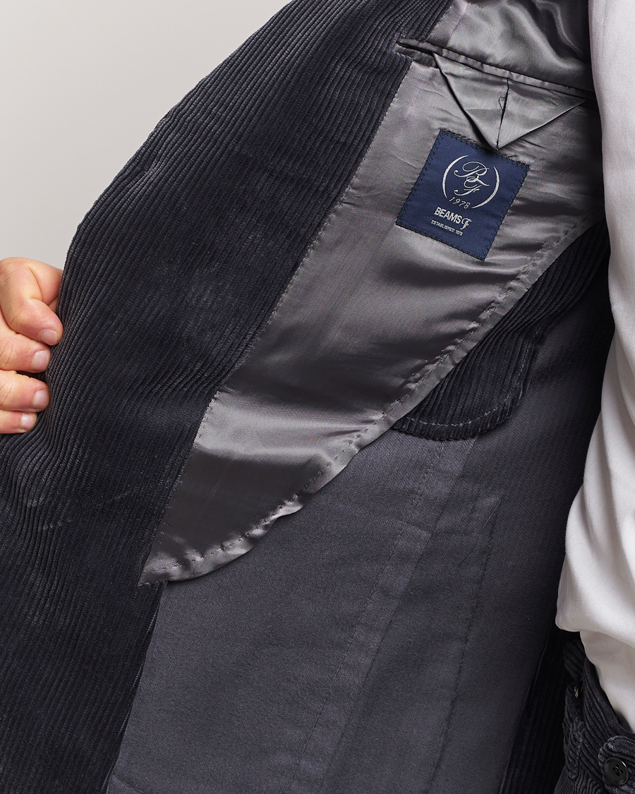 Heren | Blazers | Beams F | Corduroy Blazer Charcoal