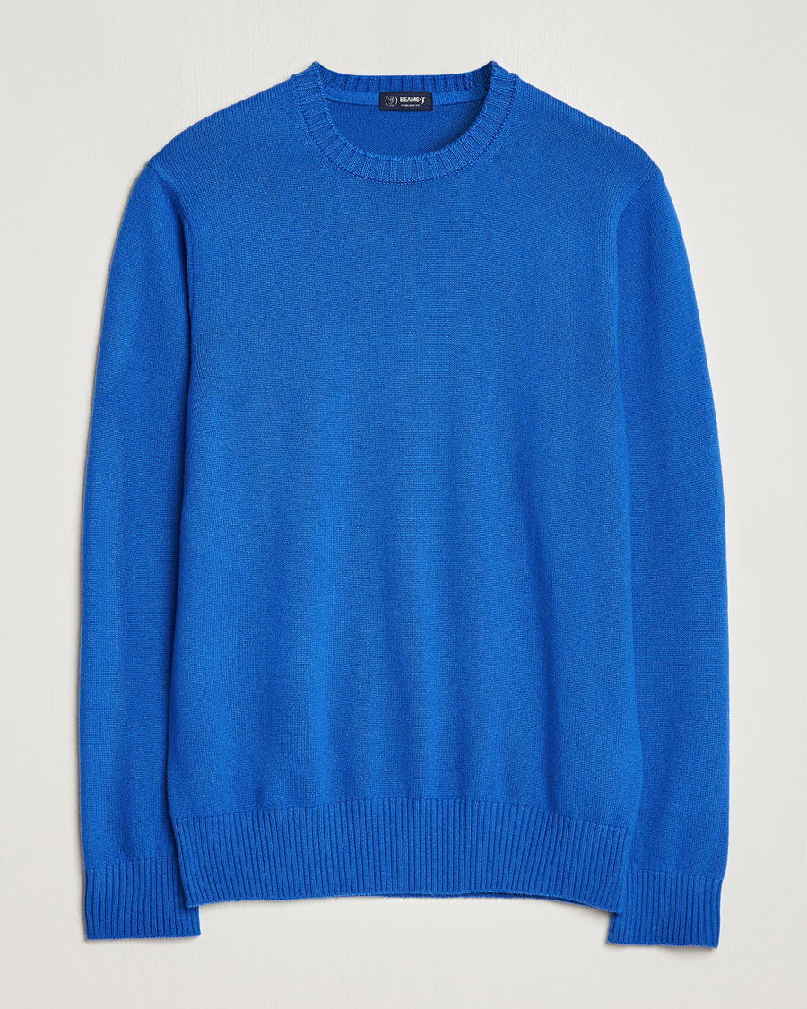 Heren | Truien | Beams F | Cashmere Crew Neck Jumper Royal Blue