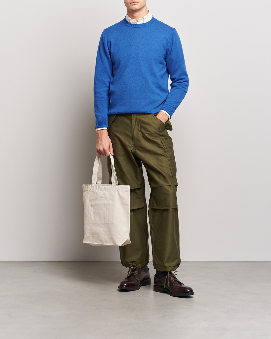 Heren | Truien | Beams F | Cashmere Crew Neck Jumper Royal Blue