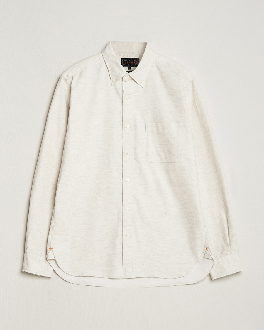 Homme | Chemises | BEAMS PLUS | Flannel Button Down Shirt Off White