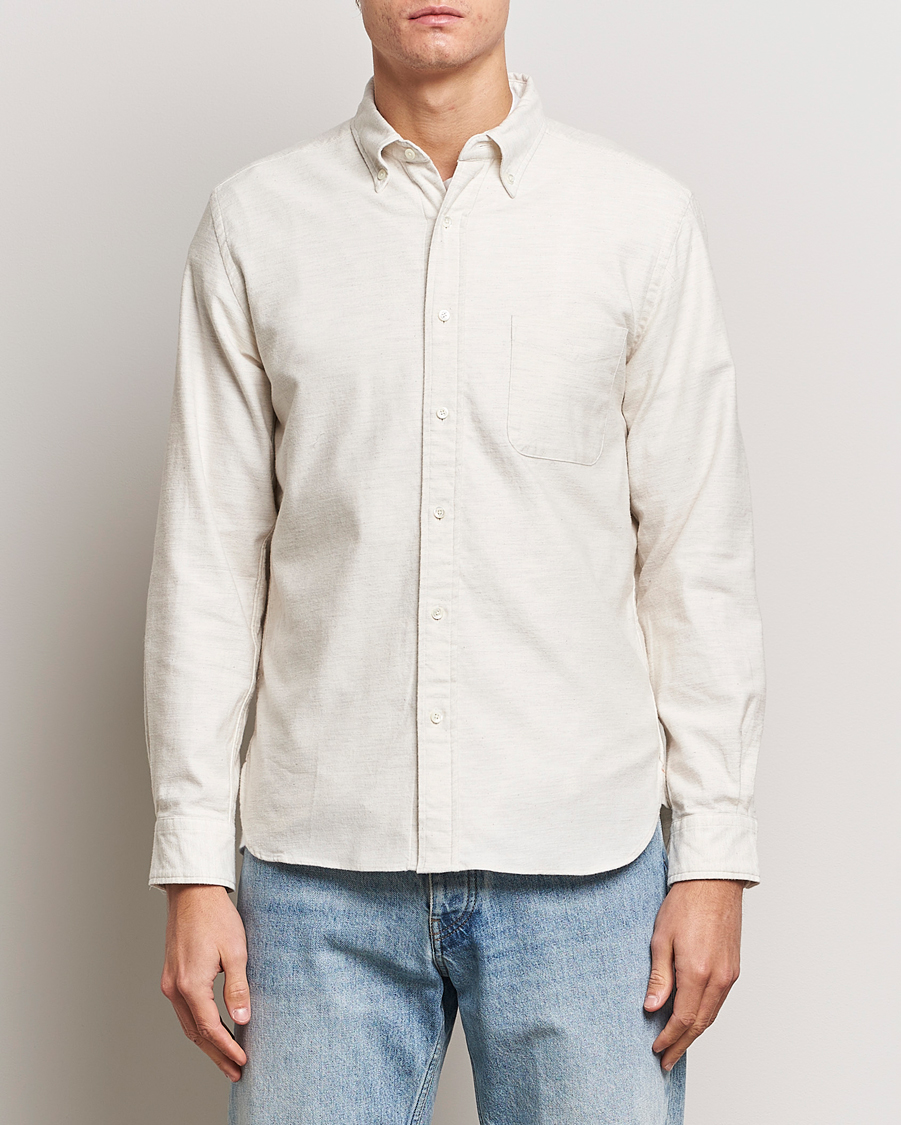 Homme | Chemises | BEAMS PLUS | Flannel Button Down Shirt Off White