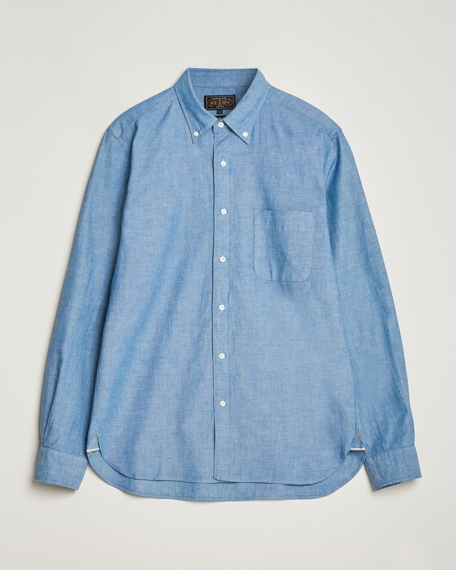 Homme | Chemises | BEAMS PLUS | Chambray Button Down Shirt Light Blue