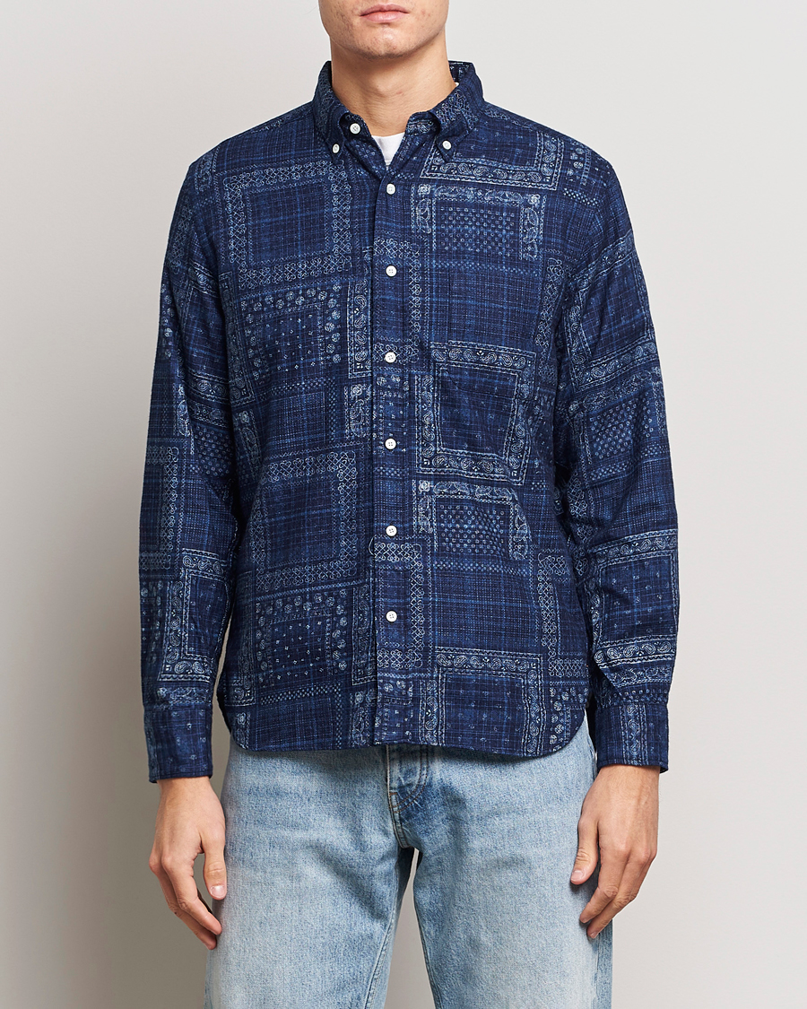 Homme | Chemises | BEAMS PLUS | Patchwork Button Down Shirt Indigo