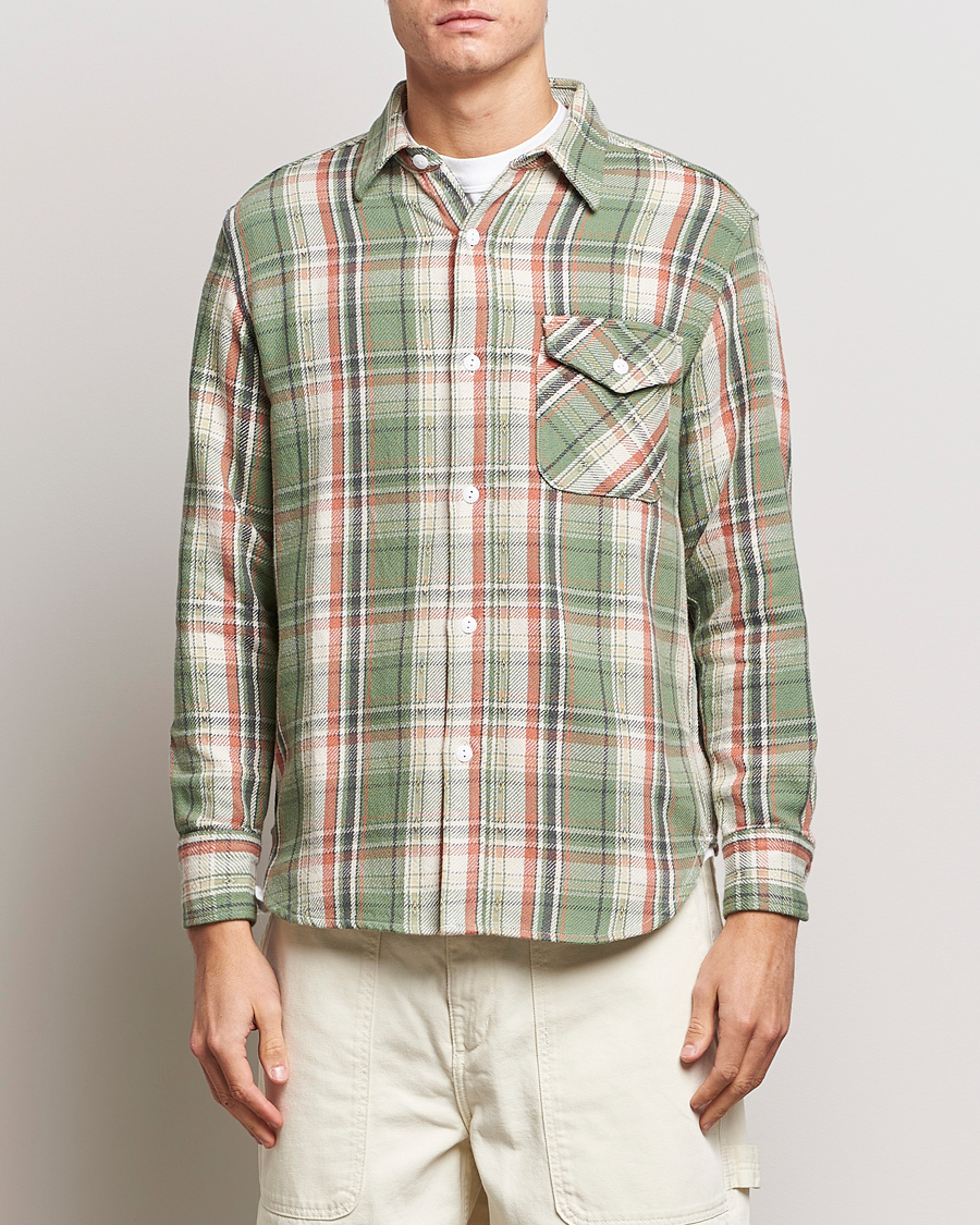 Homme | Chemises | BEAMS PLUS | Dobby Guide Overshirt Pale Green