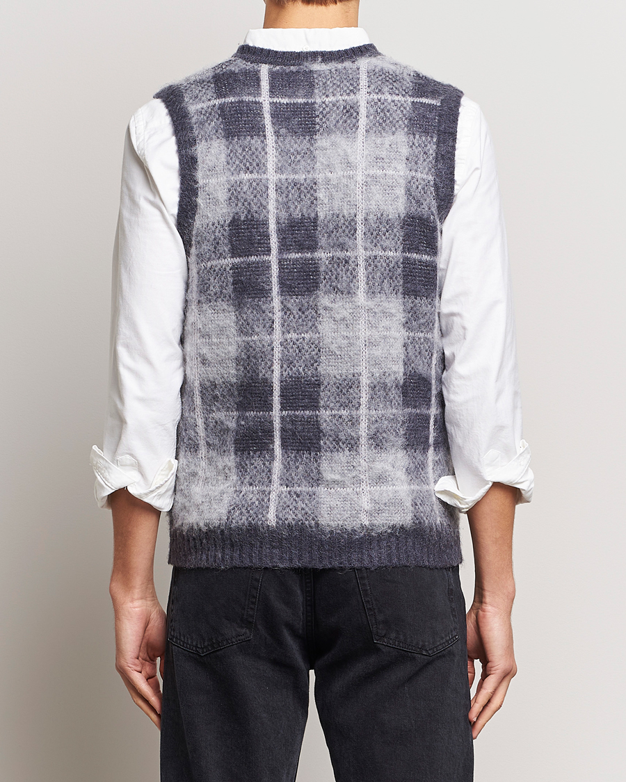 Homme | Pulls Et Tricots | BEAMS PLUS | Check Mohair Vest Grey